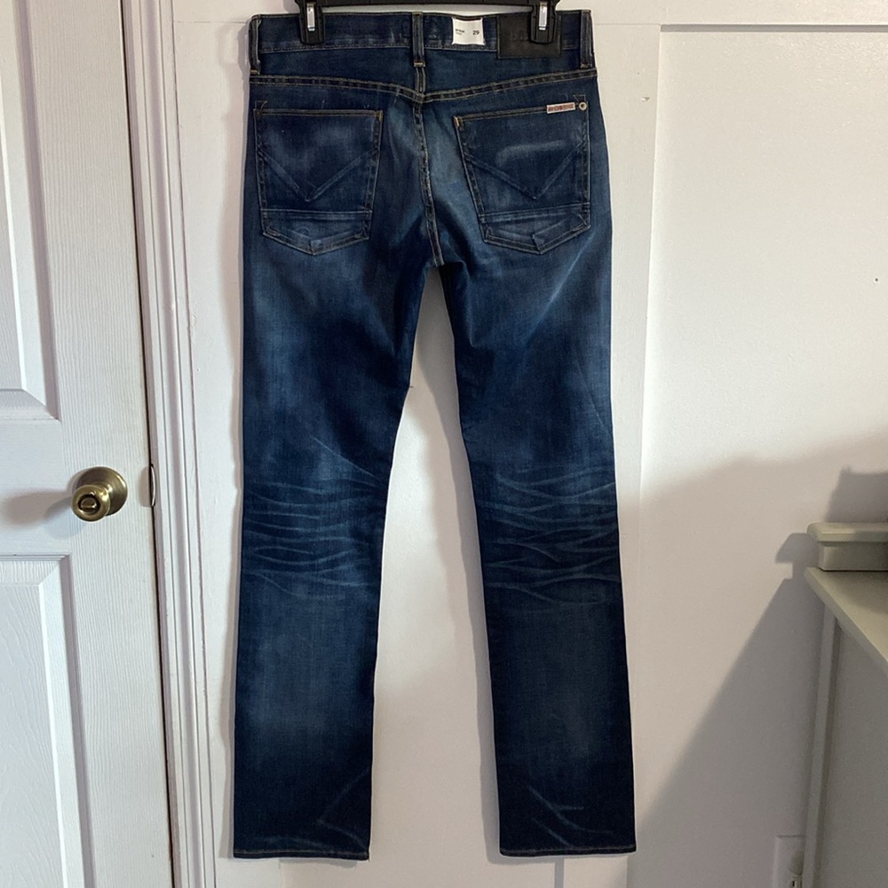 Hudson Byron Five Pocket Straight Dark Wash Jean Mens 29 x 34 - Picture 4 of 12